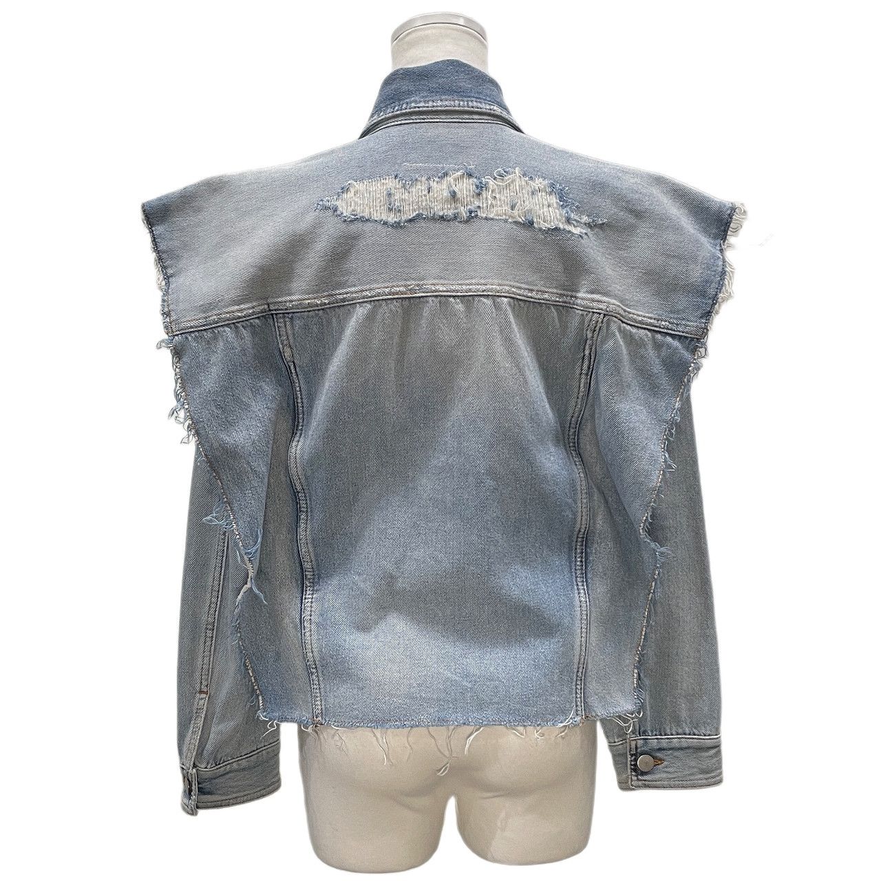 MM6 Maison Margiela 17SS 袖着脱カットオフデニムジャケット ベスト 
