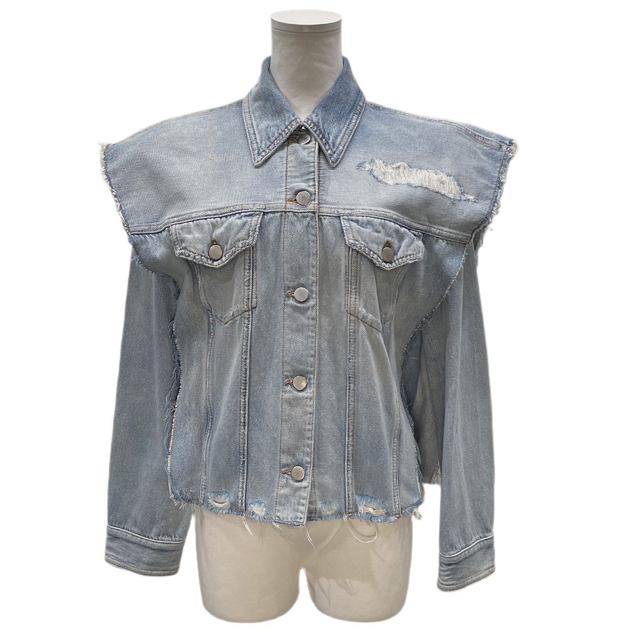 MM6 Maison Margiela 17SS 袖着脱カットオフデニムジャケット ベスト 