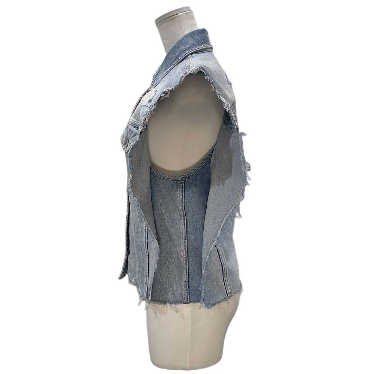 MM6 Maison Margiela 17SS 袖着脱カットオフデニムジャケット ベスト 