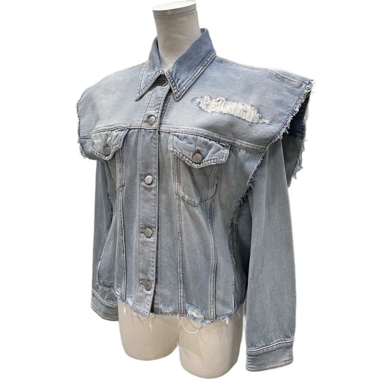 MM6 Maison Margiela 17SS 袖着脱カットオフデニムジャケット ベスト 