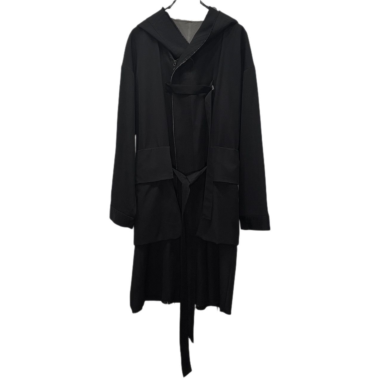 The Viridi-anne 18AW ウールギャバジンカットオフベルテッドロング 