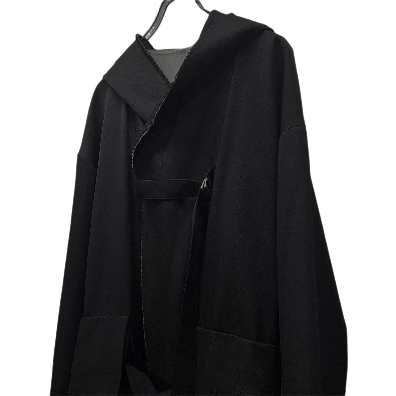 The Viridi-anne 18AW ウールギャバジンカットオフベルテッドロング 