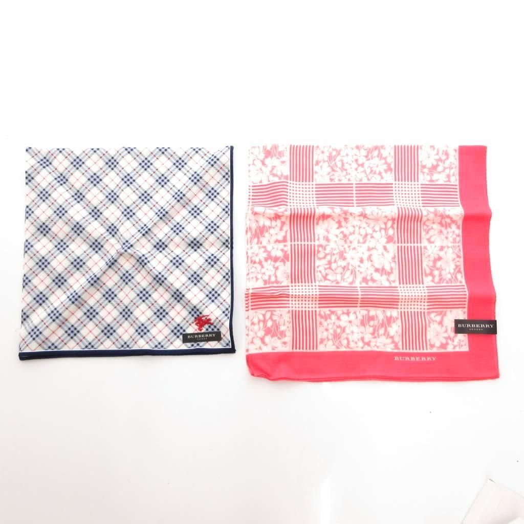 バーバリー BURBERRY タグシール付き 2点セット ハンカチ ギフト 白