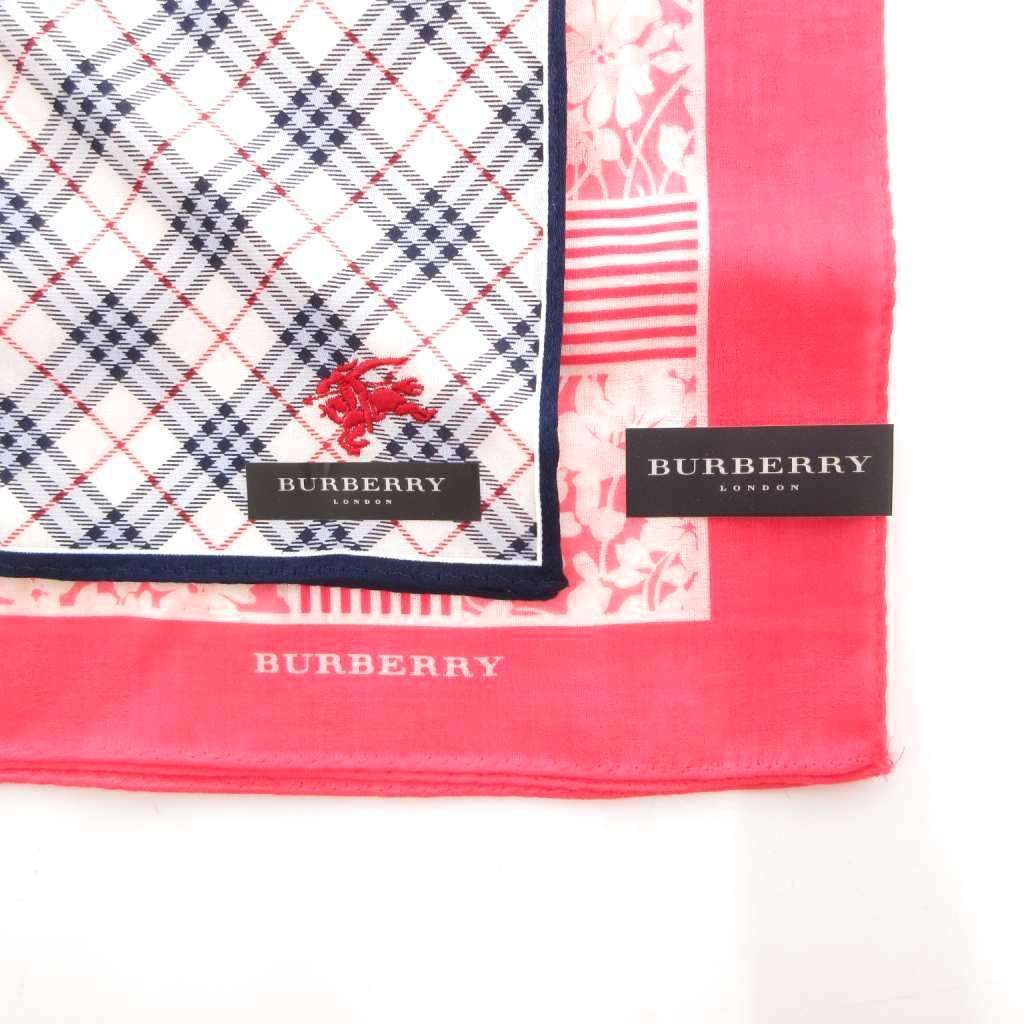 バーバリー BURBERRY タグシール付き 2点セット ハンカチ ギフト 白