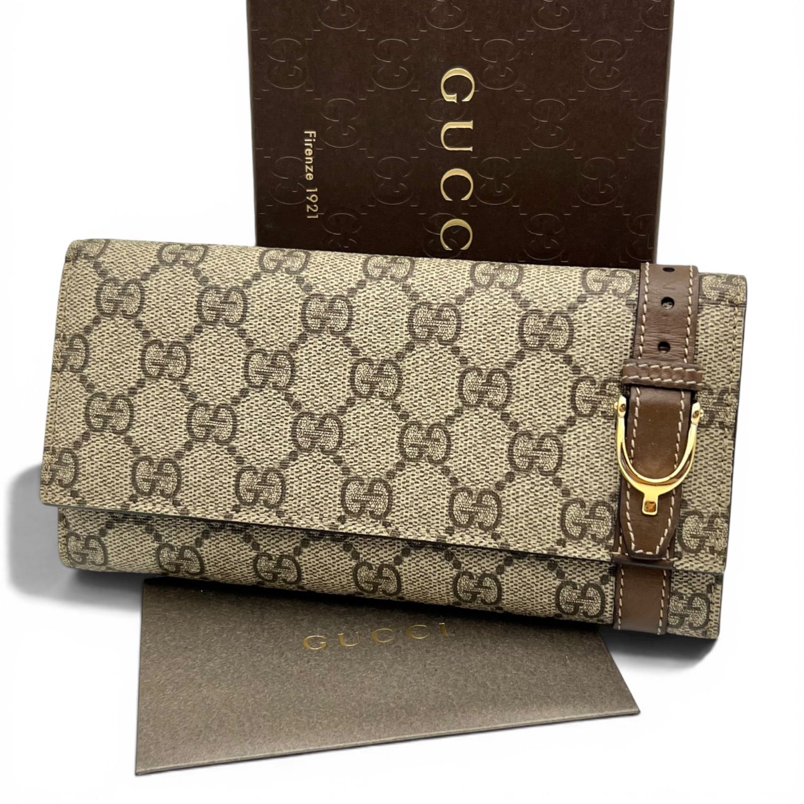 GUCCI グッチ GGスプリーム ニース コンチネンタル ベルトモチーフ 長 