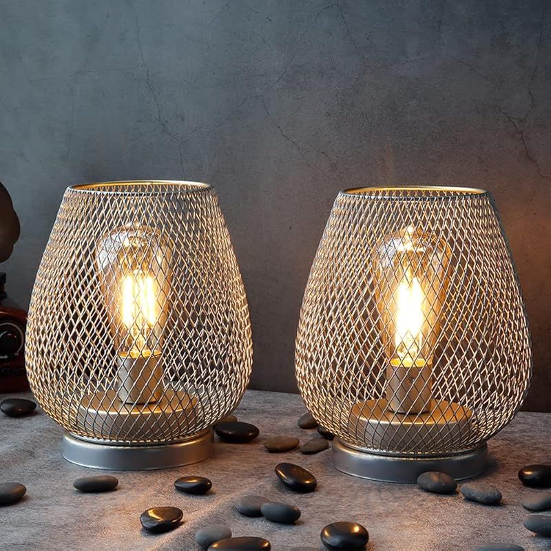 JHY DESIGN 2個セットテーブルランプ 電池式 LED 卓上ライトおしゃれ 間接照明 金色 テーブルランタン 装飾 ベッドサイドランプ 寝室 和風 屋内 室外 玄関 寝室 テーブル ガーデン パーティー 誕生日 移転 引っ越し 結婚式 プレゼント( 0