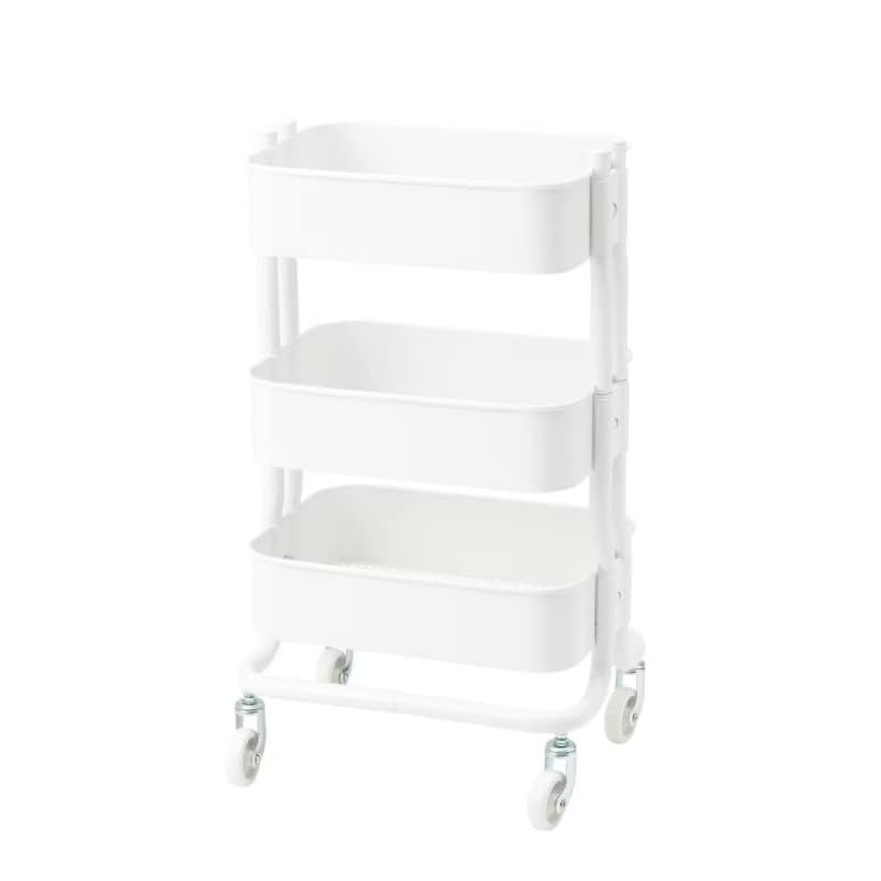 ＩＫＥＡ／イケア RASHULT／ロースフルト：ワゴン38x28x65 cm ホワイト （504.459.90） 0