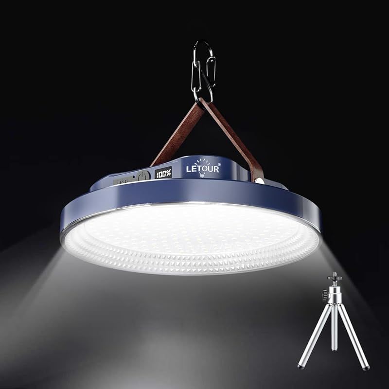 LETOUR LEDランタン 充電式 キャンプ ランタン 超高輝度 マグネット付き ランタン led 10400mAh大容量 連続点灯 Type-C充電 LED残量表示 フック付き 無段階調光 三色温SOS赤青点滅 防水 吊り下げ キャンプ アウトドア 登 0