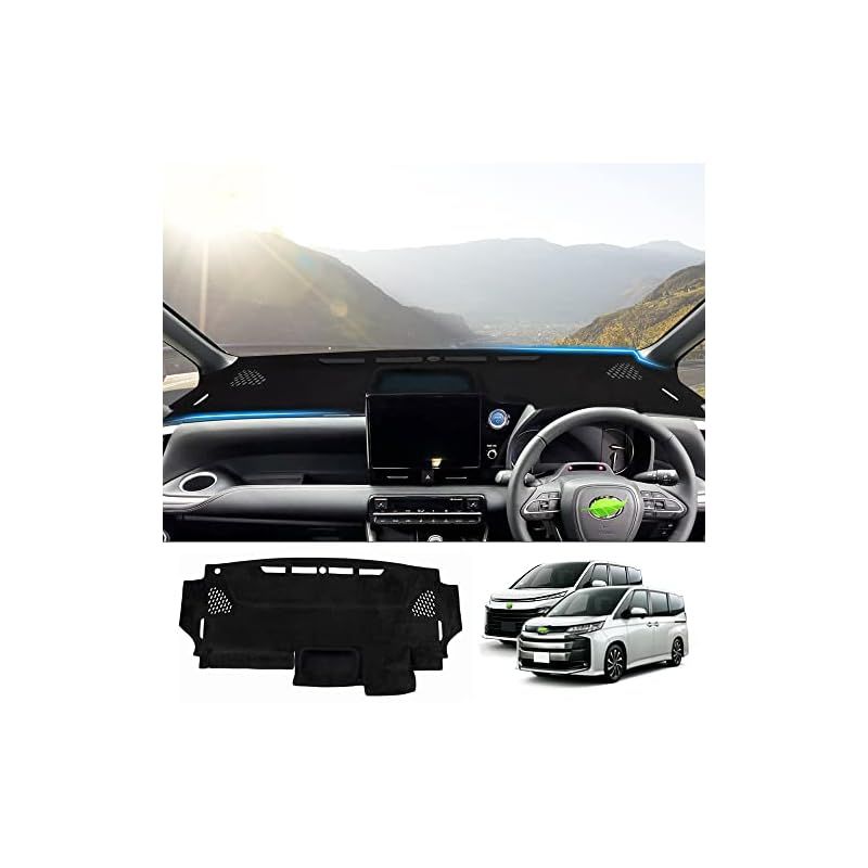 Auto Spec 新型ヴォクシー ノア 90系に適合 3Dダッシュボードマット 令和4年1月-現行 HUD機能なし ヘッドアップディスプレイ無し 3Dタイプ 立体成型 ダッシュマット トレー付き 右ハンドル スエード調生地 日焼け防止 UVカット 保護マ 0