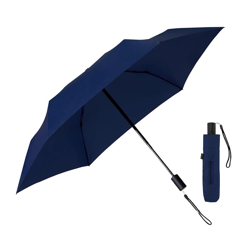 RAINWORX レインワークス 軽量 カーボンファイバー 自動開閉 折りたたみ傘 Lサイズ（ネイビー） 0
