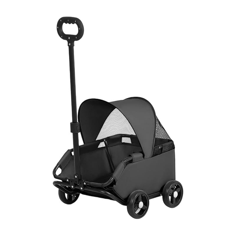 Loyimioo ペット用ベビーカー 折りたたみ式 犬用ベビーカー 犬 カート ペットカート 耐荷重15kg 小型中型猫犬用 0