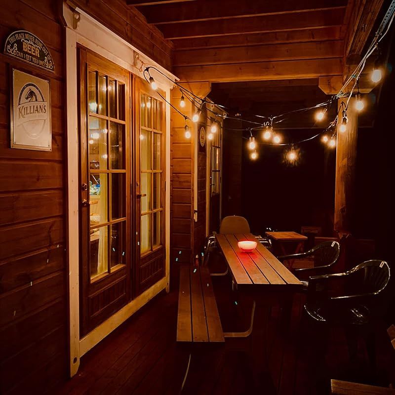 アキラリ(Akirari) ストリングライト 延長コード 10m 15個ソケット 16個LED電球付き 屋外 防雨型 E26電球 連結可能 イルミネーションライト (10M電球16個付き) 0