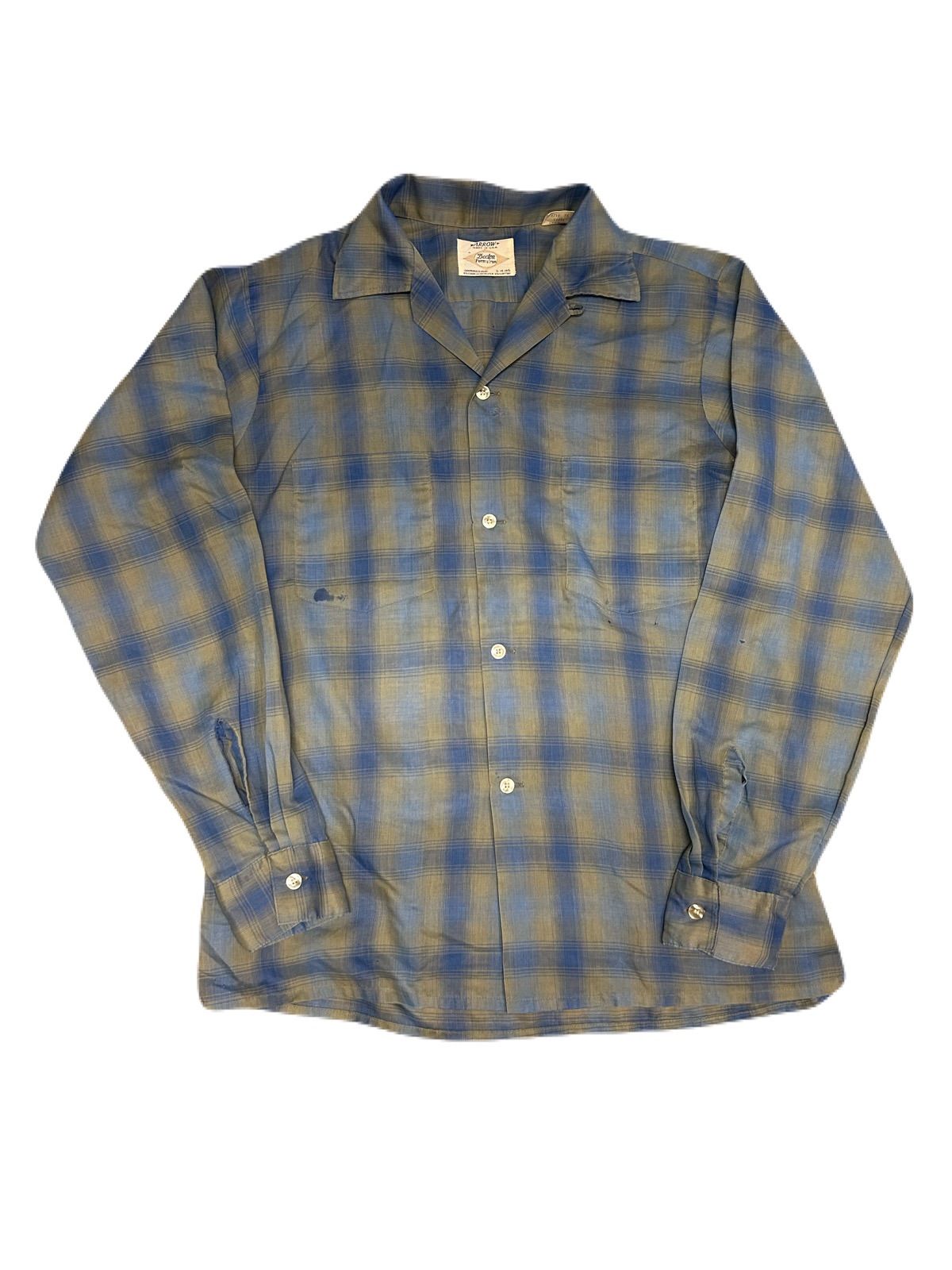 60’s Arrow Ombre Check Open Collar Shirt 開襟シャツ