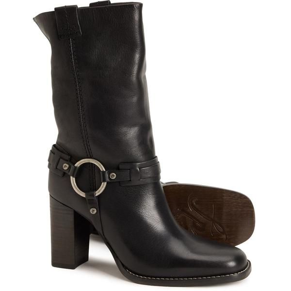 フリーピープル レディース シューズ ブーツ・レインブーツ レザー Free People Made in Portugal Hayden Harness Boots Leather For Women Black ブラック