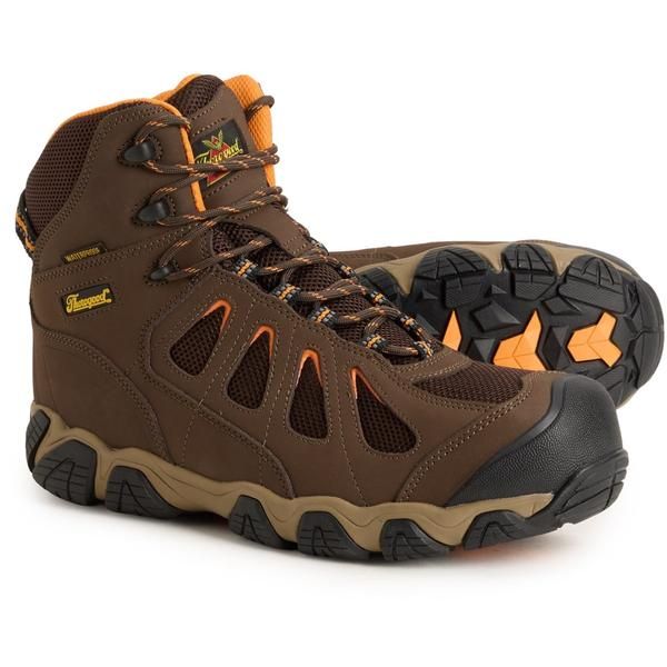 ソログッド メンズ シューズ ブーツ・レインブーツ レザー Thorogood 6 Crosstrex Series Work Boots Waterproof Leather Composite Safety Toe For Men Brown ブラウン