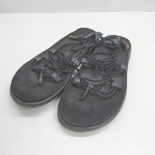 ◇ ⊂ Teva テバ ゴム紐 サンダル サイズ25 ブラック メンズ E 【1409100057492】