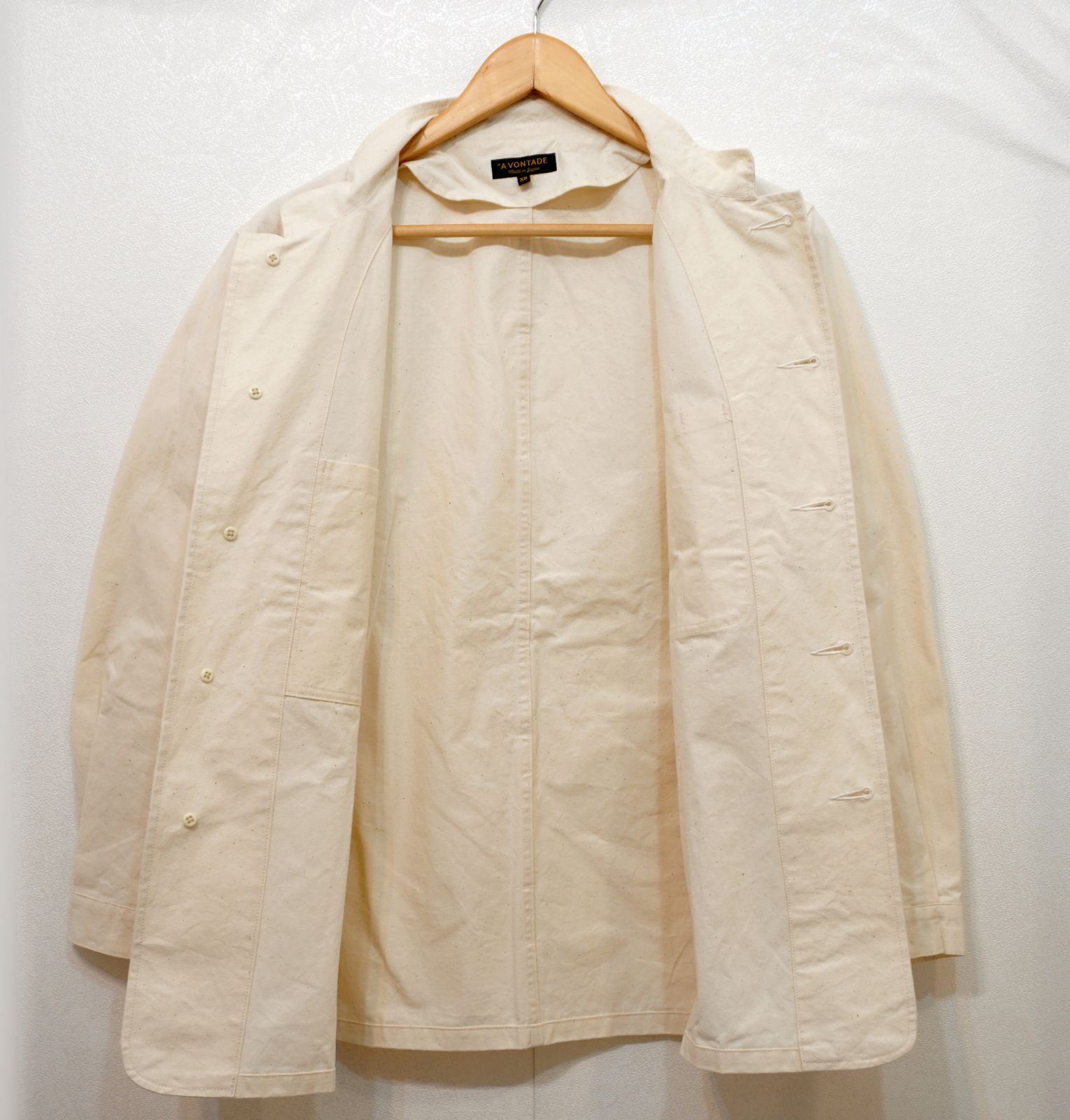 A VONTADE (XS) カバーオール コットン ワークジャケット スタンド 
