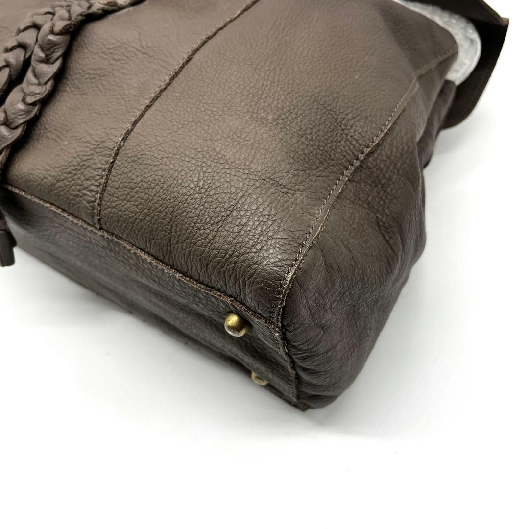 TRES archive y2k grunge boho leather tote bag toggle horn design