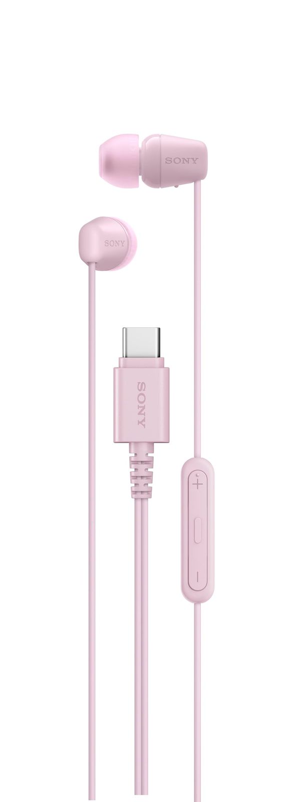 Sony (ソニー) USB-C プラグ IER-EX15C 有線 インイヤーヘッドホン iPhone Android 携帯電話用 多機能ボタン内蔵 ボリューム マイクコントロール USBオーディオクラス1.0デバイス対応 [ピンク] [USB-C、マイク。]