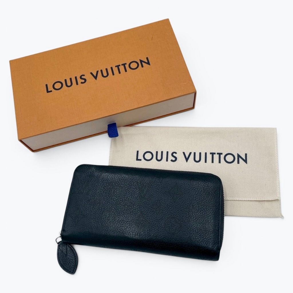 LOUIS VUITTON ルイヴィトン マヒナ ジッピーウォレット モノグラム レザーウォレット 長財布 本革 ノワール ラウンドジップ ブラック 黒 M61867 メンズ レディース ユニセックス 箱付き 正規品 真贋鑑定済み