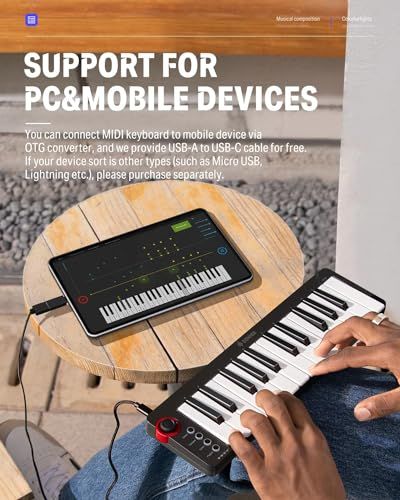 Donner MIDIキーボード 25鍵 USBコントローラー ミニ鍵盤 コンパクト