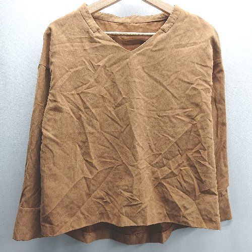 ◇ ⊇ fredy emue フレディエミュ 長袖 カットソー サイズ38 キャラメル系 レディース E 【1409100066746】