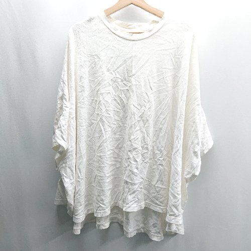 ◇ ⊂ nuni ヌニ 七分袖 カットソー サイズF ホワイト系 レディース E 【1409100066739】