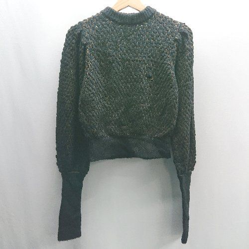◇ ⊇ MOUSSY マウジー コットン素材　ビーハイブ 長袖 ブラウス サイズM ブラック レディース E 【1409100066838】