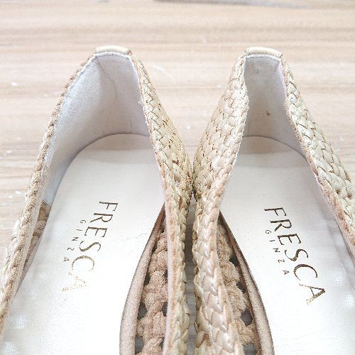 ◇ ⊂ FRESCA GINZA フレスカギンザ サンダル サイズ23 1/2 ゴールド系 レディース E 【1409100067804】