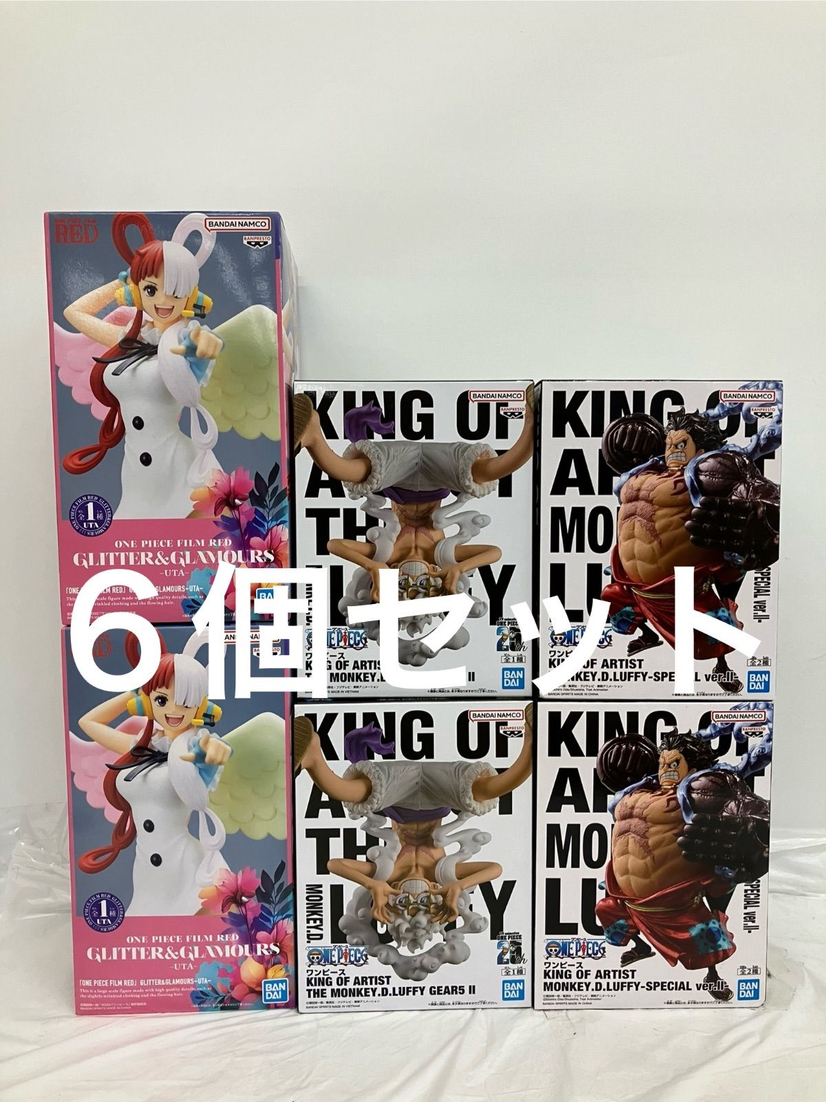 未開封 ONE PIECE ワンピース フィギュア ウタ ルフィ ギア5 3種 6個 