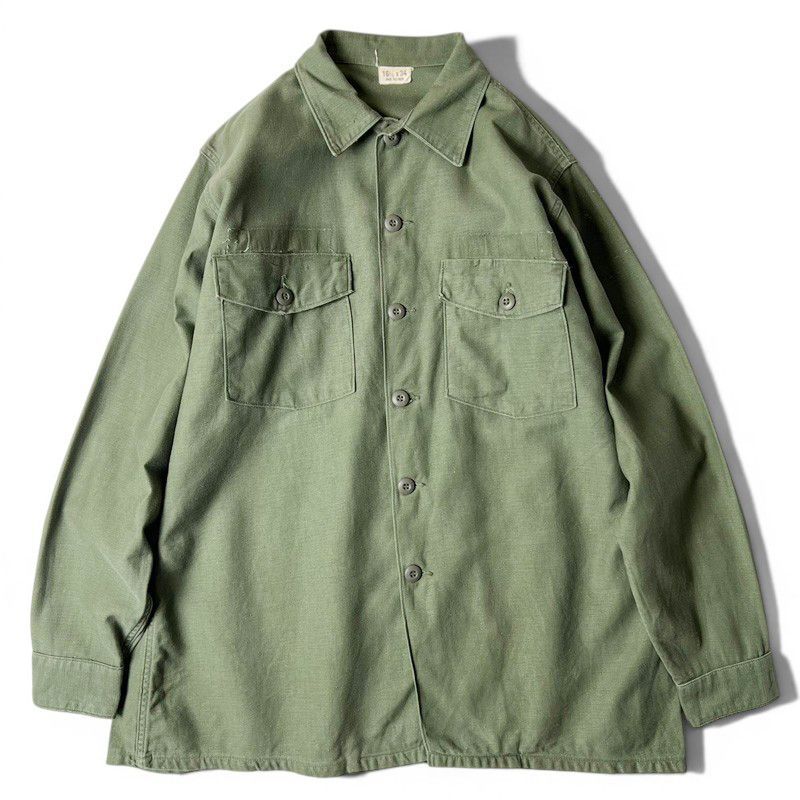 本物保証，安い】 60s US ARMY 米軍実物 OG-107 コットン サテン