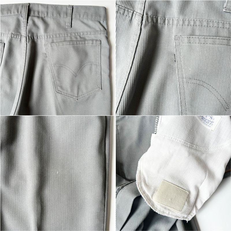 80s Levis 517 コットン ピケ スタプレ フレア パンツ W36 L31 / 80
