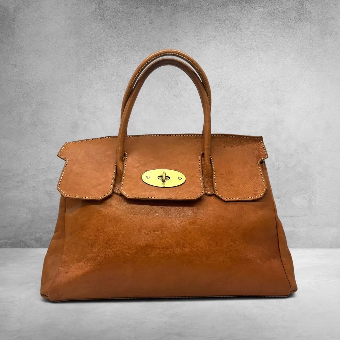 archive leather bag vintage leather tote turn lock bag genuine