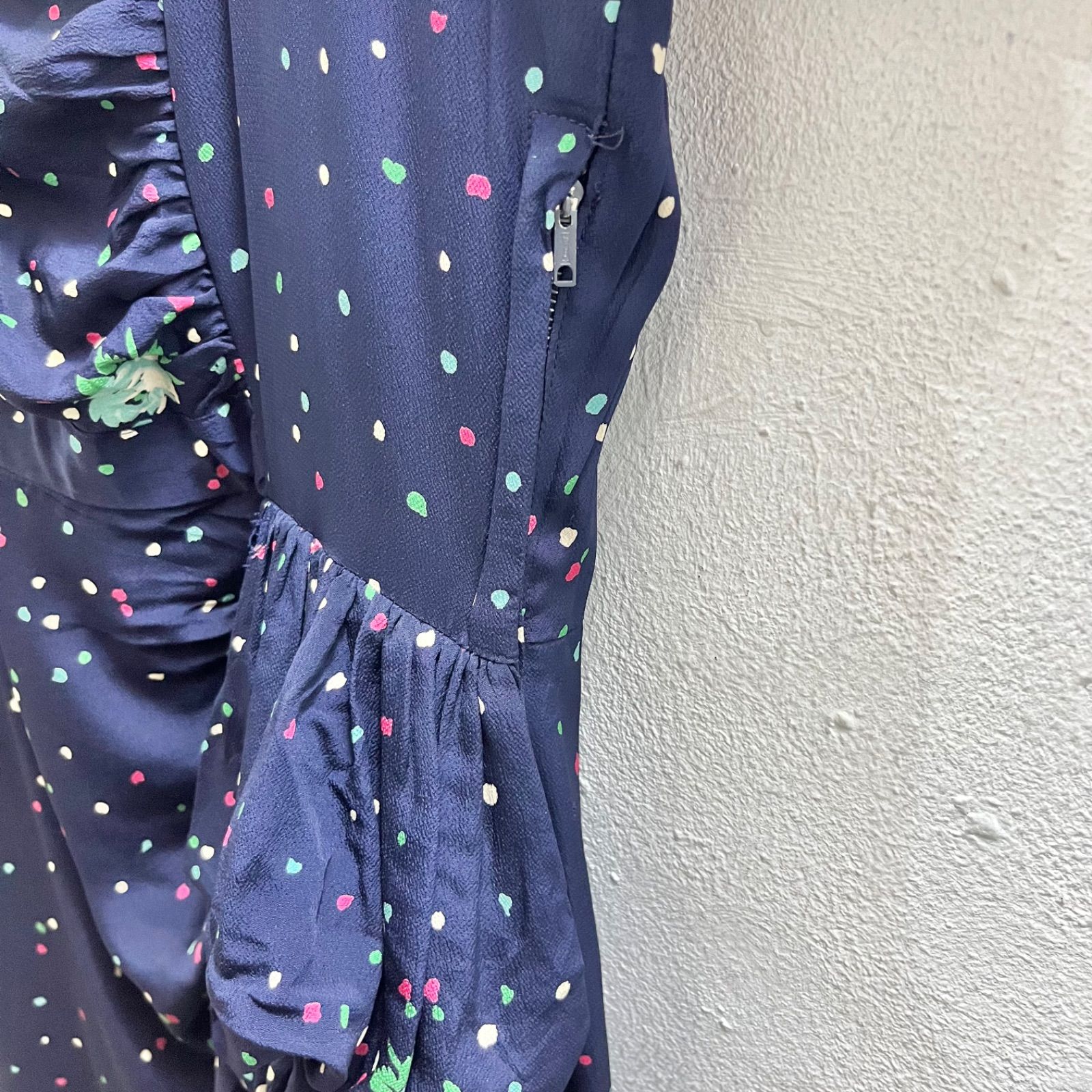 USA 50s レーヨン ロング ワンピース マキシ アメリカ ヴィンテージ Vintage 変形 I46 USA 50s レーヨン ロング ワンピース マキシ アメリカ ヴィンテージ Vintage 変形 I46