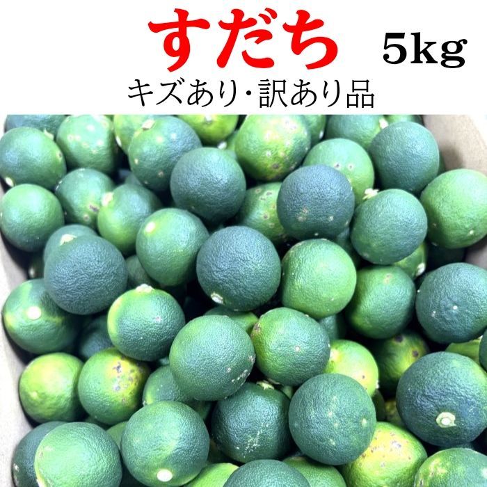 【在庫限りの特価】すだち 訳あり品 ５kg キズあり 徳島産 ハウス（L～２Lサイズ）