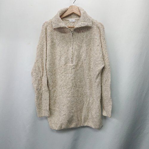 ◇ ⊇ LOWRYS FARM ローリーズファーム ハイネック 長袖 ニット　セーター サイズM ベージュ系 レディース E 【1409240056300】