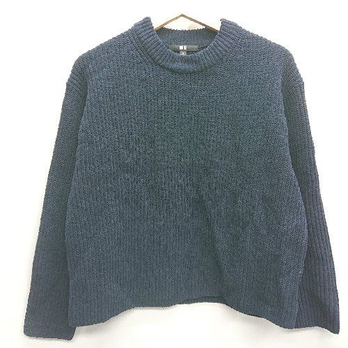 ◇ ⊇ UNIQLO ユニクロ 長袖 クルーネックセーター サイズM ネイビー レディース E 【1409240064077】