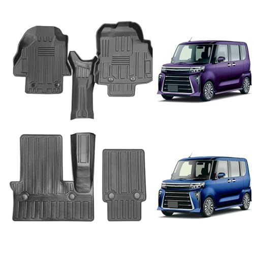 Shvgen|適合ダイハツ タント LA650S LA660Sフロアマット1-2列目防水専用設計2019年－2022年 DAIHATSU TANTO LA650S LA660S フロアマット 3D立体構造タントカスタムla650sパーツ純正 運転席 助手席 1