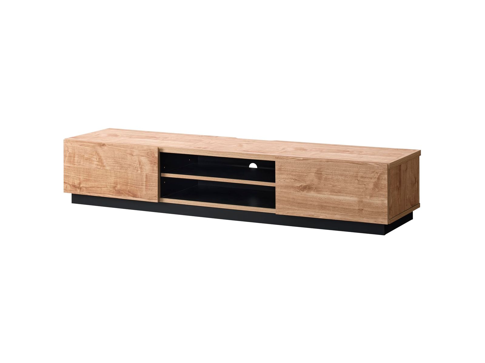 朝日木材加工(Asahiwood) テレビ台 Liora 65型対応 ナチュラル 幅151.4×奥行39×高さ28.8cm リオラ ローボード 低床 引出収納 巾木よけ 木製 TV台LIA-3015AV-NA 1