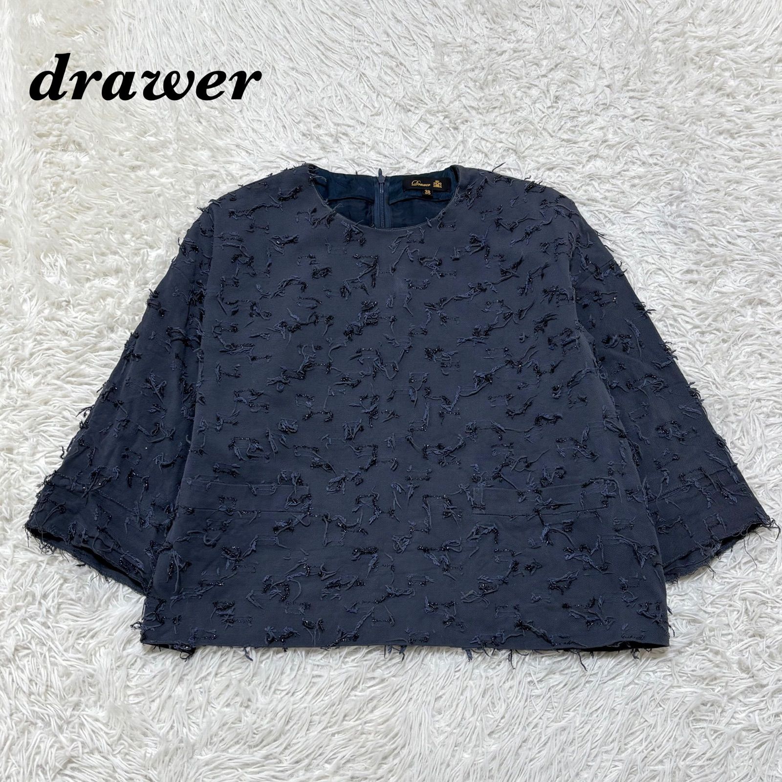 Drawer 7分袖カットソー 38 ネイビー - メルカリ
