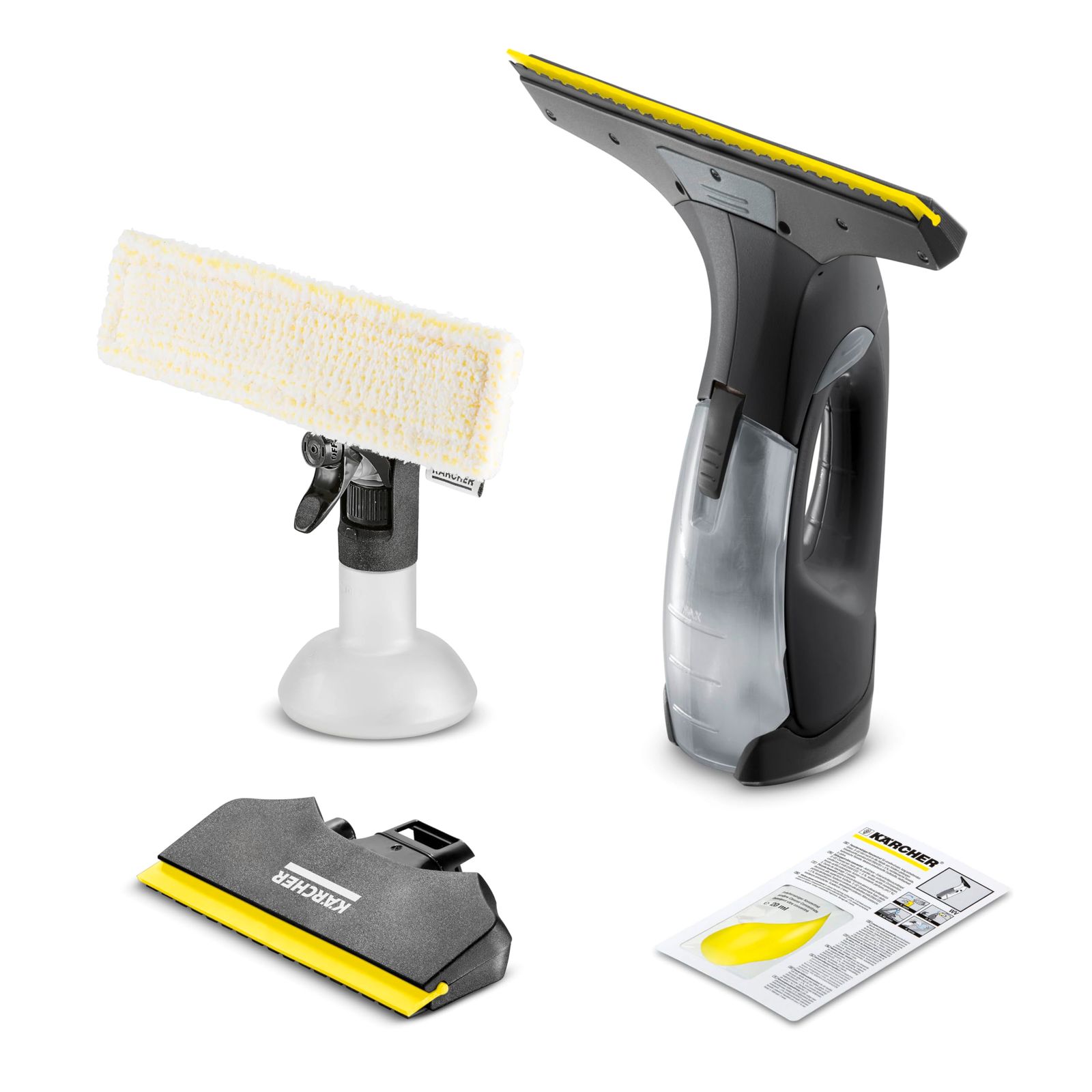 ケルヒャー(Karcher) ウォーターバキュームクリーナー WV 2 Black Edition ハンディ掃除機(水用) 窓掃除 テーブル ガラステーブル 1.633-658.0 0