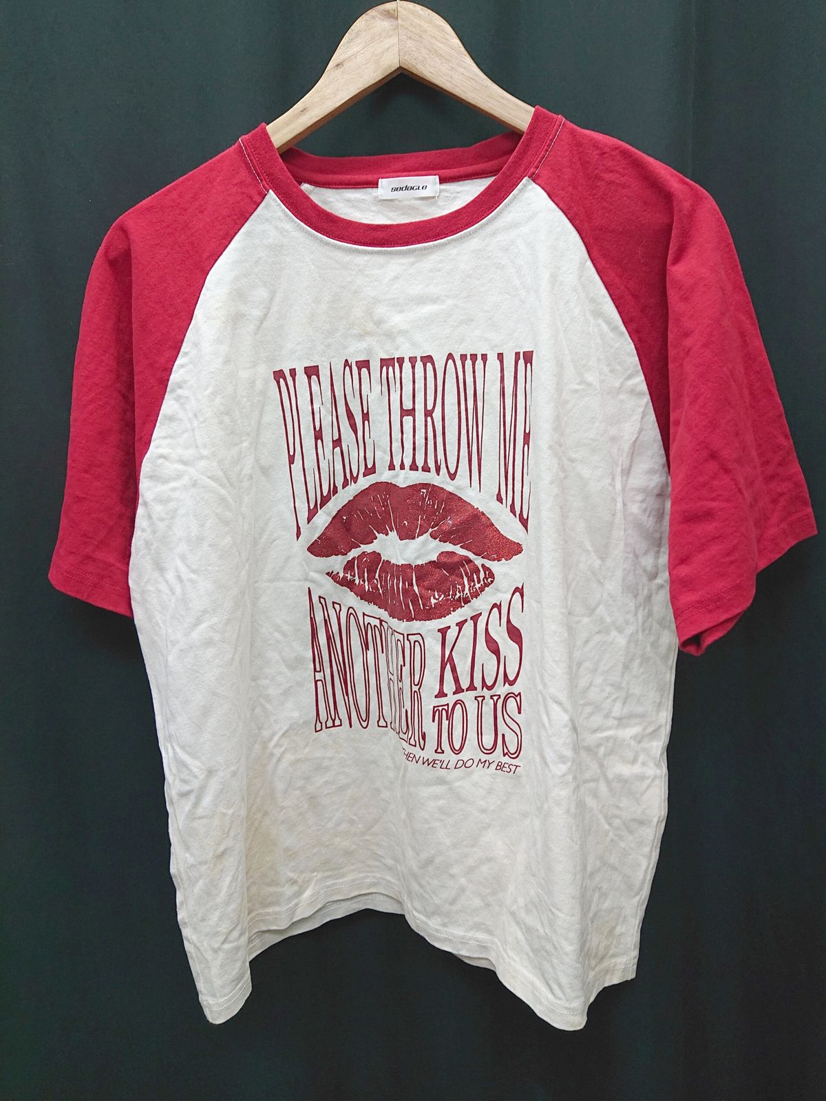 ◇ Θ　Φ sedacle　セダクル ロゴ　コットン100% 半袖 Tシャツ　カットソー サイズS レッド レディース P 【1409250011344】