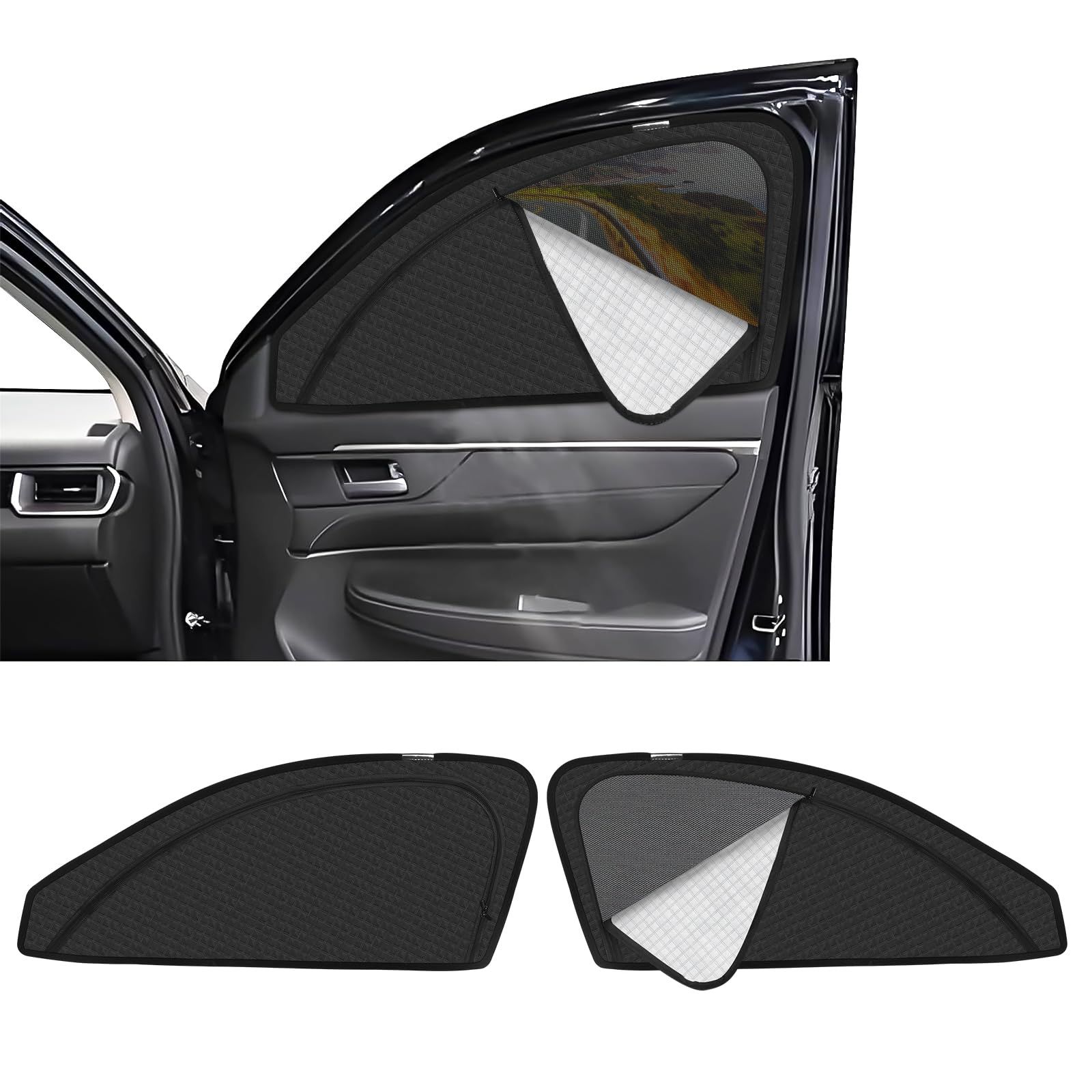 新型 WR-V DG5型 専用 サンシェード マグネット式 サイド用 車種専用 2in1一体式 カーシェード WRV DG5型 2代目 メッシュカーテン 換気 断熱 日除け メッシュサンシェード 日焼け防止 UVカット 遮光カーテン 日差し 紫外線カット 0