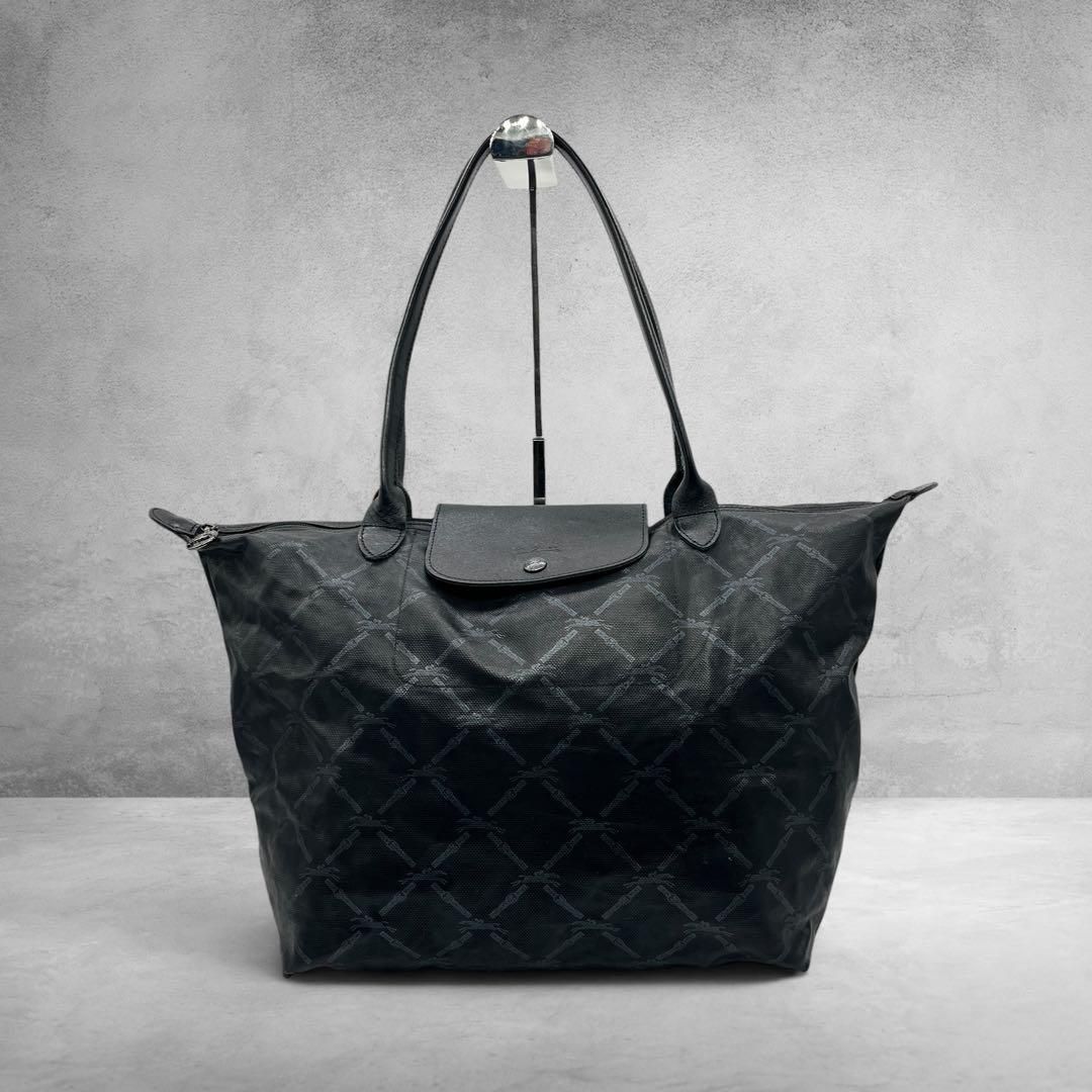 LONGCHAMP ロンシャン 総柄 モノグラム トートバッグ A4収納可能 大