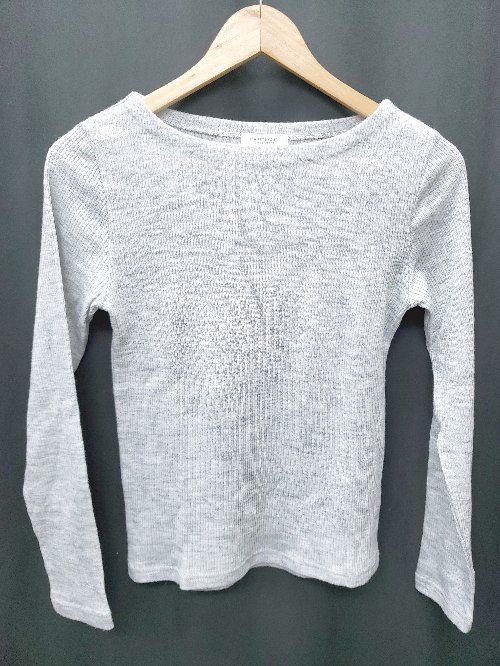 ◇ ⊇ BEAUTY & YOUTH ビューティアンドユース ボートネック 長袖 Tシャツ カットソー 表記なし グレー レディース P 【1409250037061】