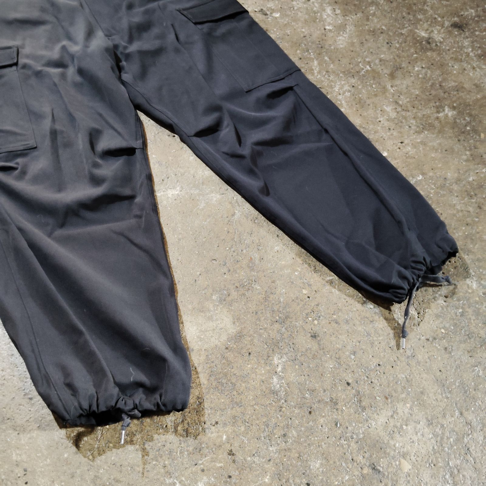 COMOLI 21ss ウールギャバ 6Pパンツ ブラック 1 コモリ カーゴパンツ 