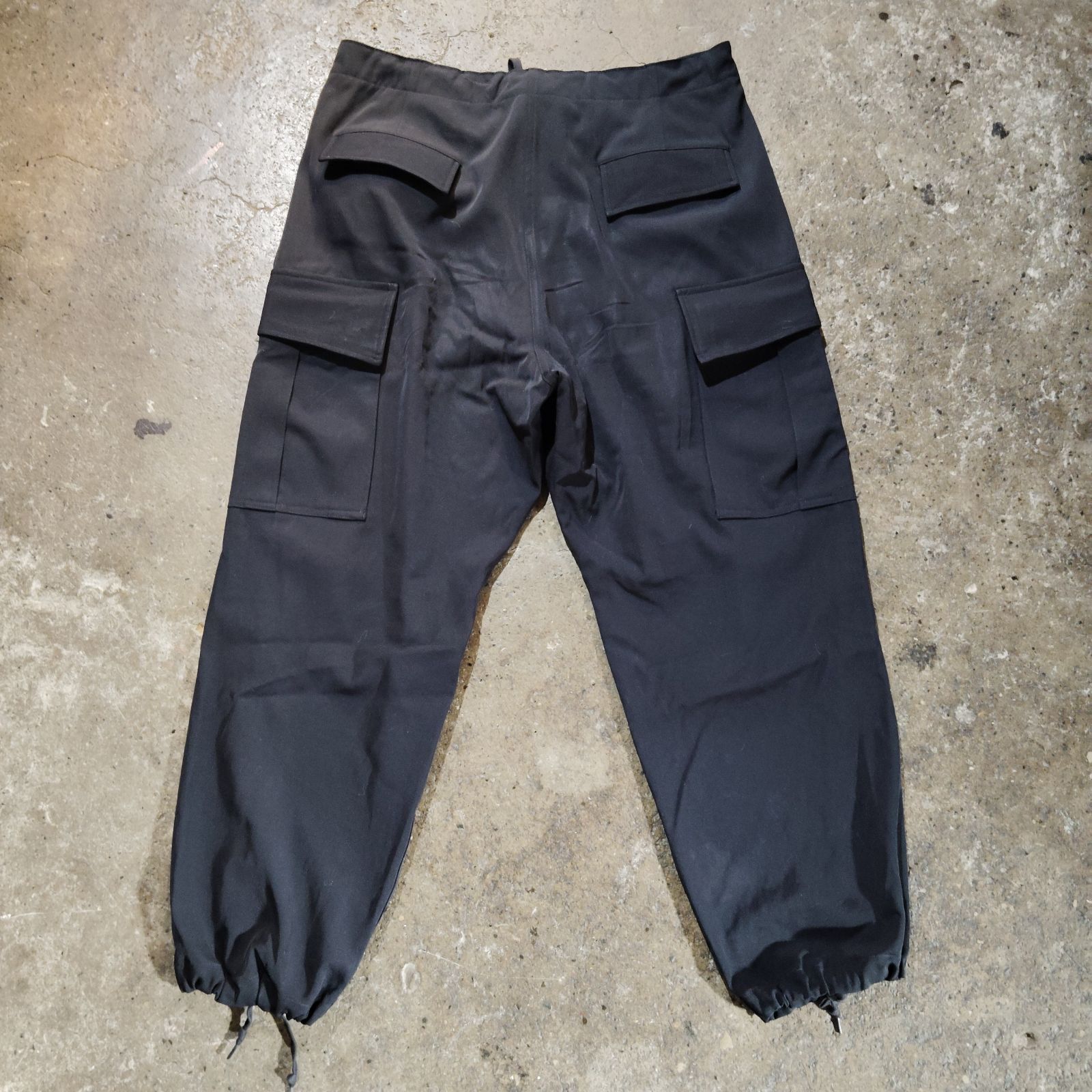 COMOLI 21ss ウールギャバ 6Pパンツ ブラック 1 コモリ カーゴパンツ 