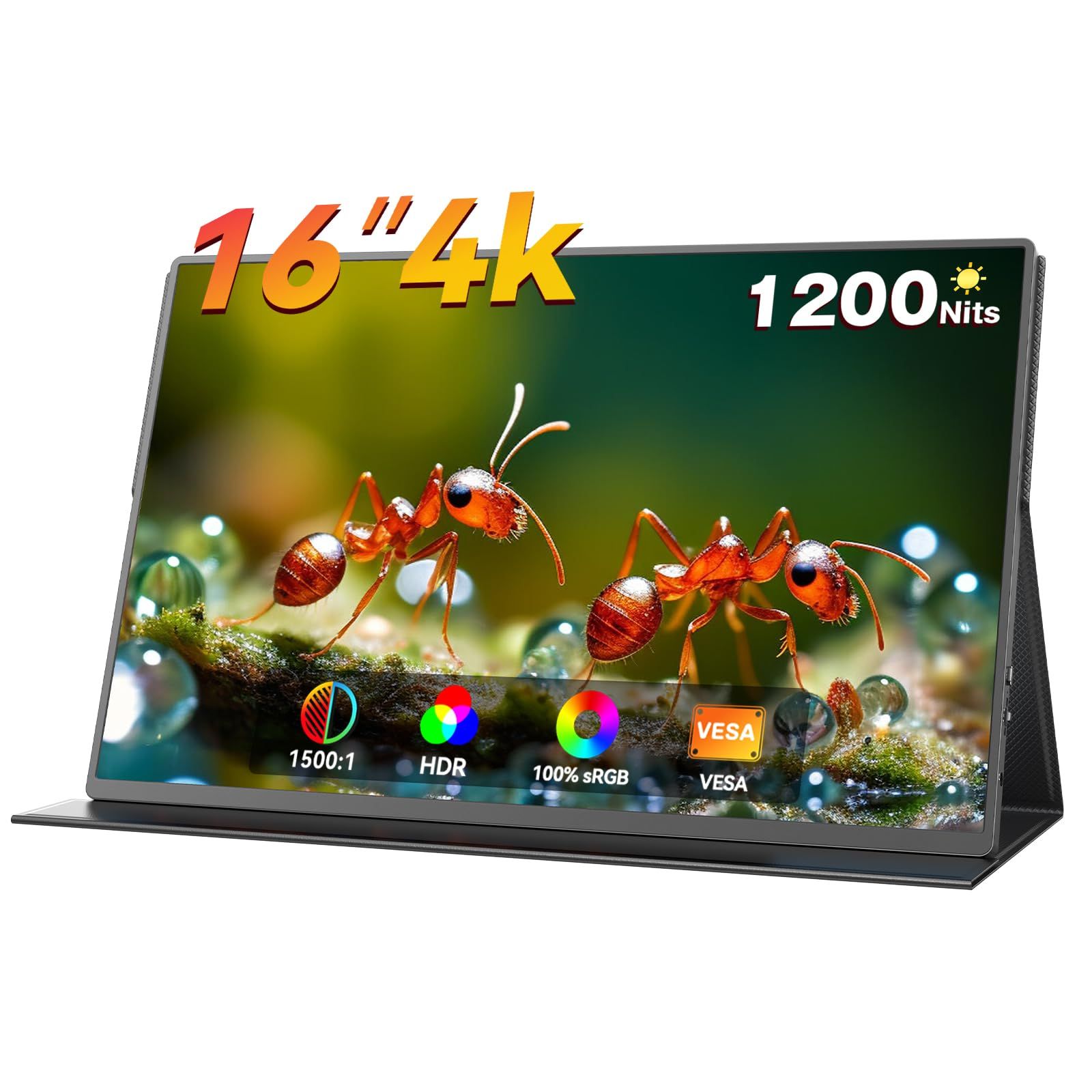 モバイルモニター 4k 16インチ ポータブルモニター Vimonic 1200nits高