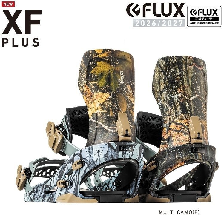 FLUX F23XFL ビンディング Lサイズ YT CAMO FLUX BINDING XF PLUS ( MULTI CAMO )フラックス エックスエフプラス