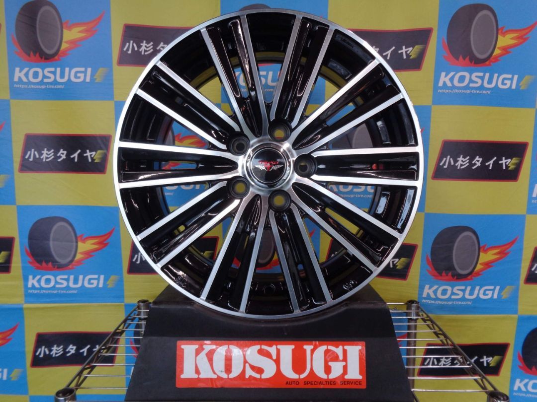 15インチ　中古ホイール　4本セット　ウェッズ　テッドスナップ　6J-15　5H100　+43　シエンタ　プリウス　atsugiM155